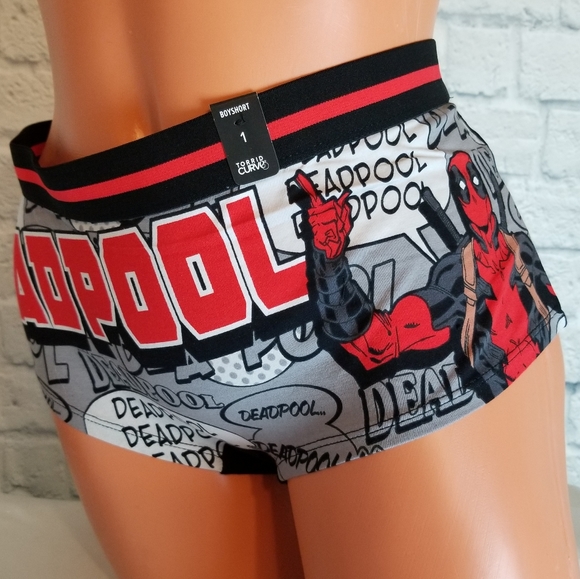 Torrid Deadpool Marvel Comic Book Boyshort Panties - Picture 9 of 14